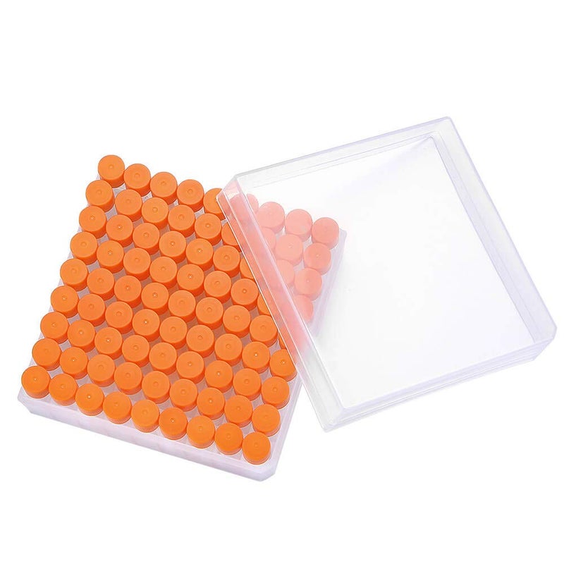 IXGNIJ 81PCS Cryo Tubes 2ml, Plastic Small vials with Screw caps Sample Tubes,PP Material ，with Silica Gel Gasket，Free from DNase, RNase, Human DNA - Image 1